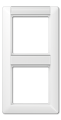 Рамка 2-кратная с полем для надписи для горизонтальной и вертикальной установки, белая AS582NAWW