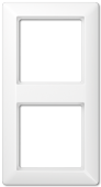 Рамка 2-кратная для вертикальной и горизонтальной установки, белая AS582WW