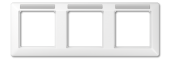 Рамка 3-кратная горизонтальная с полем для надписи белая AS5830BFINAWW