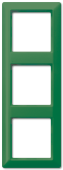 Рамка 3-кратная для вертикальной и горизонтальной установки, термопласт, зеленая AS583BFGN