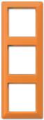 Рамка 3-кратная для вертикальной и горизонтальной установки, термопласт, оранжевая AS583BFO