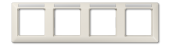 Рамка 4-кратная горизонтальная с полем для надписи слоновая кость AS5840BFINA
