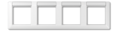 Рамка 4-кратная с полем для надписи для горизонтальной установки, белая AS5840NAWW