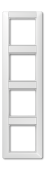 Рамка 4-кратная с полем для надписи для горизонтальной и вертикальной установки, белая AS584NAWW