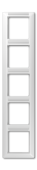 Рамка 5-кратная вертикальная с полем для надписи белая AS585BFINAWW