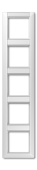 Рамка 5-кратная с полем для надписи для горизонтальной и вертикальной установки, белая AS585NAWW