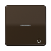 Клавиша с окошком и символом "звонок" для выключателей с подсветкой, коричневая CD590KO5KBR