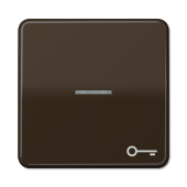 Клавиша с окошком и символом "ключ" для выключателей с подсветкой, коричневая CD590KO5TBR