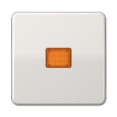 Клавиша с оранжевым окошком для выключателя с подсветкой, светло-серая CD590KOBFLG
