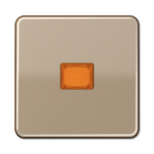 Клавиша с оранжевым окошком для выключателя с подсветкой, золотая бронза CD590KOGB