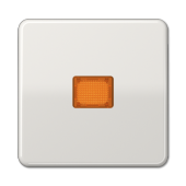 Клавиша с оранжевым окошком для выключателя с подсветкой, светло-серая CD590KOLG