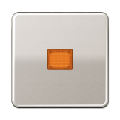 Клавиша с оранжевым окошком для выключателя с подсветкой, платина CD590KOPT