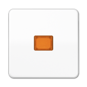 Клавиша с оранжевым окошком для выключателя с подсветкой, белая CD590KOWW