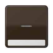 Клавиша с окошком для выключателя с подсветкой и полем для надписи, коричневая CD590NAKO5BR