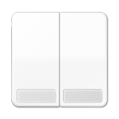 Клавиши для сдвоенных выключателей и кнопок с полем для надписи, белые CD595NAWW