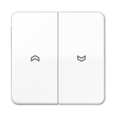 Клавиши для выключателя управления жалюзи 509VU и кнопки 539VU, белые CD595PWW