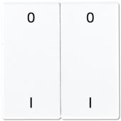 EnOcean выключатель двухклавишный в сборе с символами, белый ENOLS995-01WW
