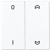 EnOcean выключатель двухклавишный в сборе с символами, белый ENOLS995P01WW