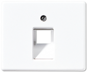 Крышка для одинарной телефонной и компьютерной розетки UAE, белая SL569-1UAWW