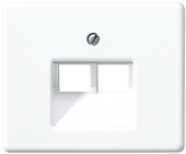 Крышка для сдвоенной телефонной и компьютерной розетки UAE, белая SL569-2UAWW