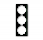 Рамка 3-постовая, серия impuls, цвет чёрный бриллиант 1723-71