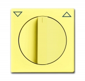 Плата центральная с поворотной ручкой, с маркировкой, для механизма выключателя жалюзи 2712/2713 U и 2722/2723 U, серия solo/future, цвет sahara/жёлтый 1740-815
