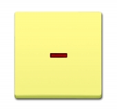 Клавиша для механизма 1-клавишного выключателя/переключателя/кнопки с красной линзой, серия solo/future, цвет sahara/жёлтый 1789-815