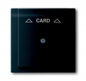 Плата центральная (накладка) для механизма карточного выключателя 2025 U, серия impuls, цвет чёрный бархат 1792-775