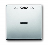 Плата центральная (накладка) для механизма карточного выключателя 2025 U, серия pur/сталь 1792-866