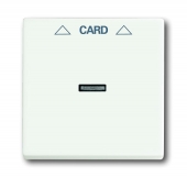 Плата центральная (накладка) для механизма карточного выключателя 2025 U, серия solo/future, цвет белый бархат 1792-884