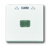 Накладка (центральная плата) для механизма карточного выключателя 2025 U, Basic 55, альпийский белый 1792-94-507