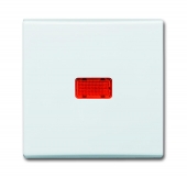 Клавиша для механизма 1-клавишного выключателя/переключателя/кнопки, с красной линзой (IP44), серия Allwetter 44, цвет слоновая кост 2107-32