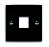 Плата центральная (накладка) для коммуникационных розеток 0210, 0211 и 0219, без лапок, серия Basic 55, цвет chateau-black 2561-95-507